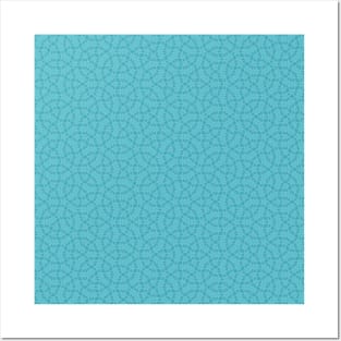 Blue Circles Patterns Posters and Art